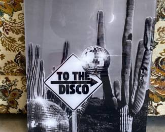 Disco ball acrylic wall hanging, new