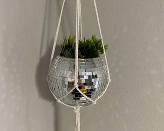 disco ball planter, new