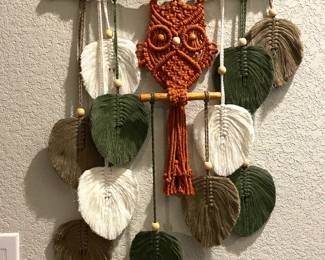 Handmade owl macrame -new