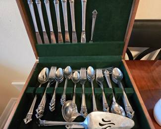 Cambridge stainless steel cutlery marked Japan with storage/display box