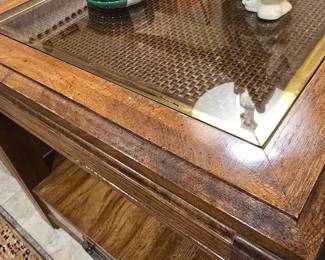 close up of the design of the Bassett tables (set of 4)