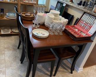 wood table with 4 chairs