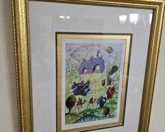 mixed media piece by Israeli artist Riky Rothenberg titled "The Golden Days of Soloman"