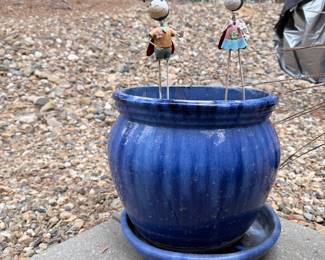 2 matching large Amazing blue pot