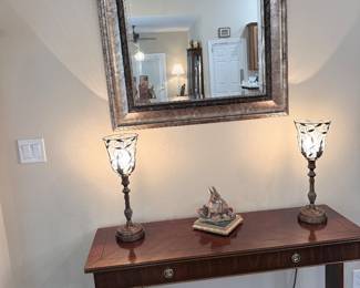 pair Vintage up light lamps