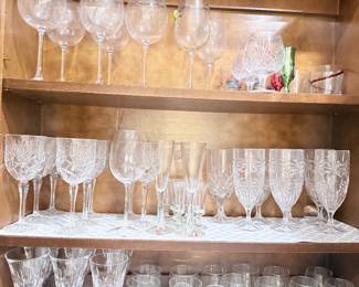 Crystal wine glasses