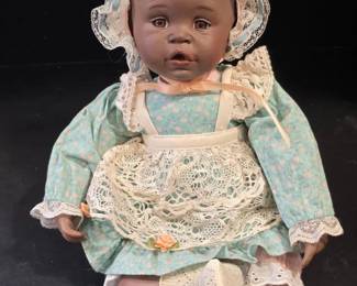 AshtonDrake Danielle Doll Baby Girl in LaceTrimmed Dress