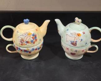 Two AllinOne Teapot and Cup Sets Mesa International