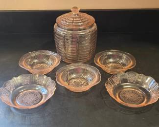 Pink Vintage Glassware