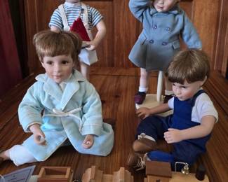 JFK Jr.Inspired Boy Dolls Set of Four with Accessories