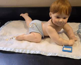 Snug as a Bug AshtonDrake Baby Doll with Blanket