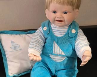 Knowles Christophers First Smile Doll with Pillow