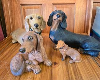 Collection of Dachshund Figurines Assorted Styles Sizes