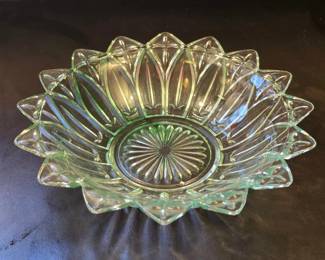 Clear FlowerShaped Pressed Glass Dish
