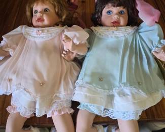 Pair of Fayzah Spanos Baby Dolls