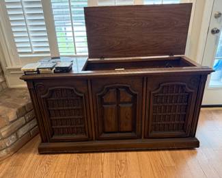 Home Stereo with 8 Track Player, Record Player, and AM/FM Radio