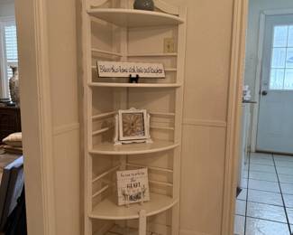 Corner Etagere and Decor