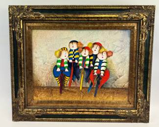 Whimsical Children Painting After Joyce Roybal