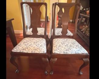 Set of Queen Anne chairs