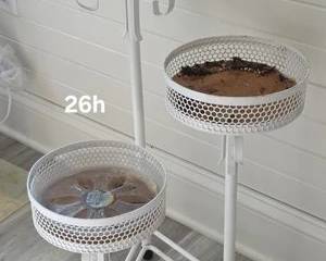 Vintage white metal 3 tier plant stand