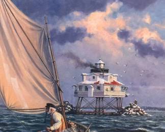 "Return of the Keeper", signed, numbered and framed John Morton Barber print