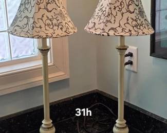 Pair of buffet lamps