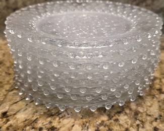 Set of clear glass plates