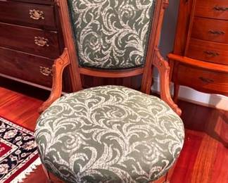 Antique Victorian style parlor chair