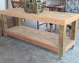 Work table on wheels