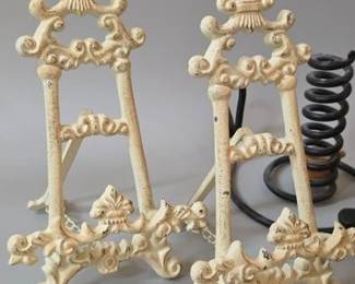 Pair of iron easels