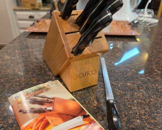 Cutco knives and knife block