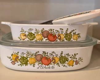 CorningWare 'Spice of Life' pattern casseroles