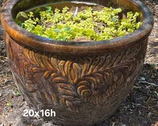 Large pottery planter