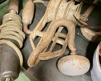 Pulleys, clamps, drills