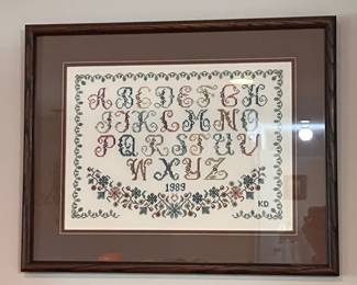 CROSS STICHED SAMPLER