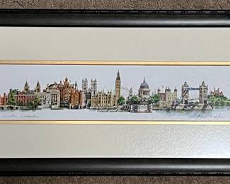 PANORAMIC PRINT OF LONDON LANDMARKS BY MATTHEW COOK