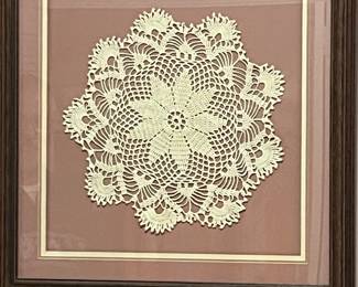 FRAMED TATTED DOILY