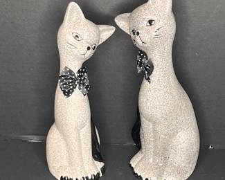 MID CENTURY CERAMIC CAT FIGURINES