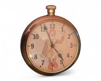 vintage 1978 McDonald's Ronald McDonald pocket watch-style wall clock