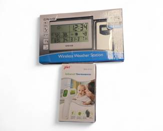  Craig CS1203 Wireless Weather Station and Jziki JZK-601 Infrared Forehead Thermometer