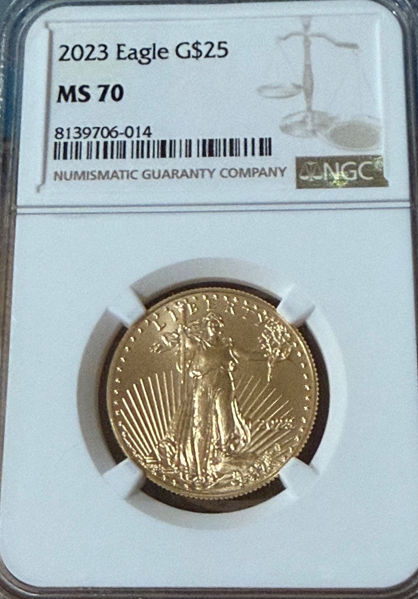 Graded 2023 Gold $25- MS70 NGC