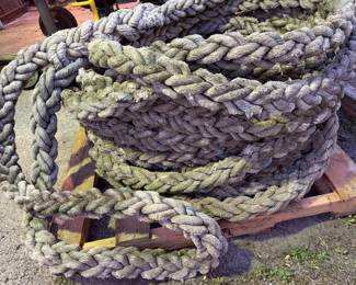Old ship mooring rope