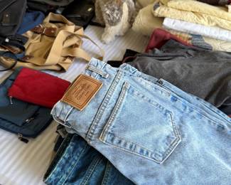 Cherokee Light Wash Denim Jeans with Leather Waistband Patch