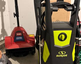 $300 - Contemporary Plastic Sun Joe Pressure Washer & Toro Power Shovel