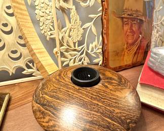 $95, Turned Zebrawood Ikebana Vase with Pin Frog Insert - Joseph (“Joe/Jos”) Kovecses