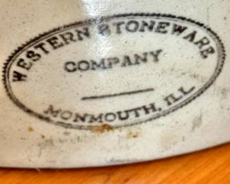 $140, Western Stoneware 5 Gallon Crock Jug Brown Glaze Top Antique Style Stoneware Whiskey Jug Monmouth IL