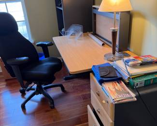 $95 - Contemporary Laminate Computer Desk and Ergonomic Task Chair