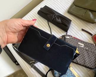 Adrienne Vittadini studio velvet clutch $20