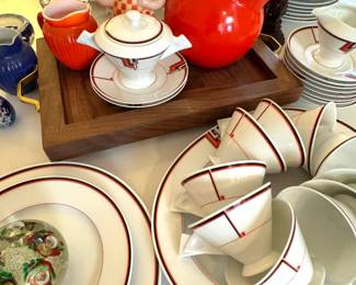 $400, Mikasa LAF 03 Deco Expressions Porcelain Dinnerware Collection - DISCONTINUED