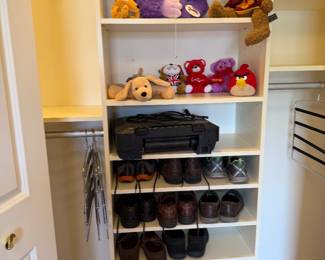 $45 - White Laminate Closet Organizer Shelving Unit